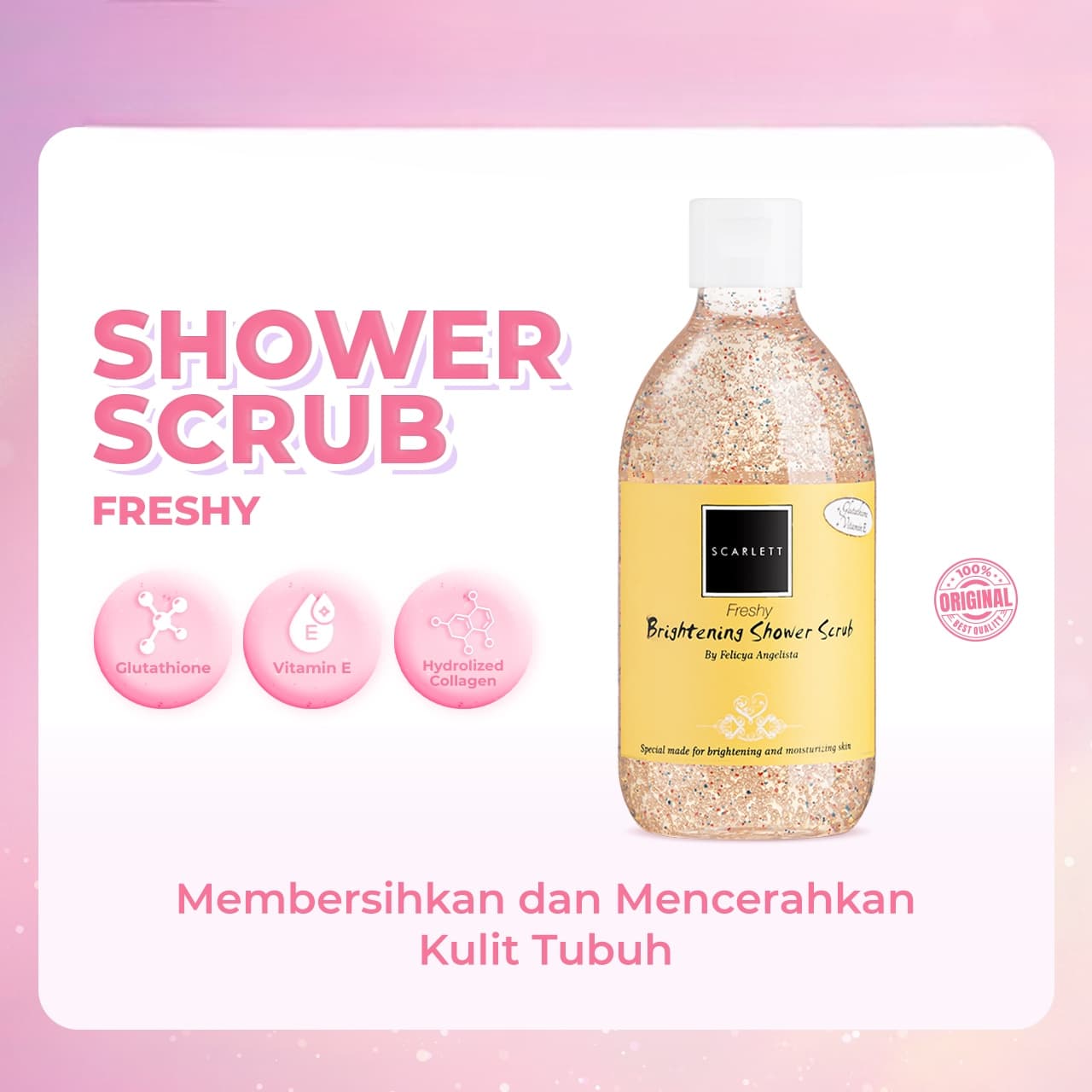 Scarlett Brightening Shower Scrub Freshy Ukhti Osaka