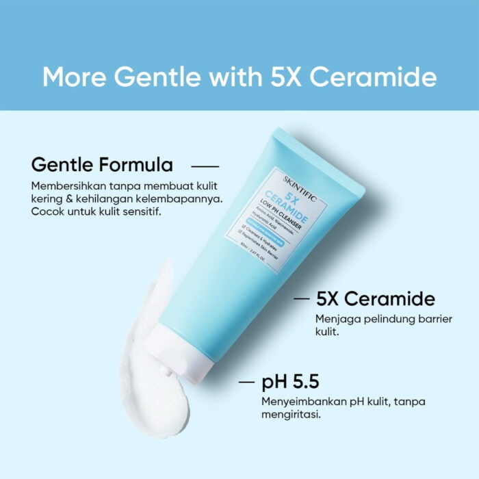 Skintific 5X Ceramide Low PH Cleanser - Gambar 3
