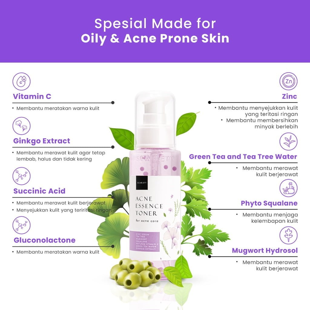 Scarlett Acne Essence Toner00001 Scarlett Acne Essence Toner - Gambar 4