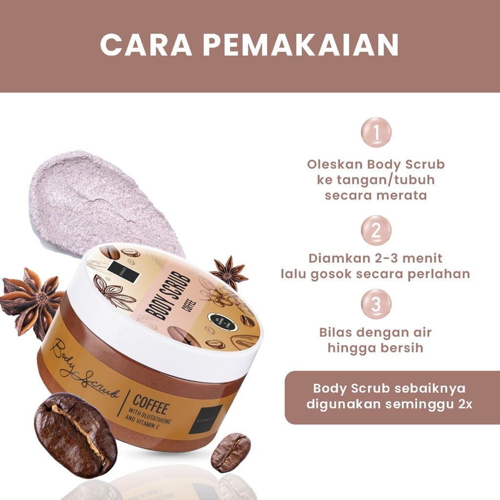 Scarlett Body Scrub Coffee00001 Scarlett Body Scrub Coffee - Gambar 2