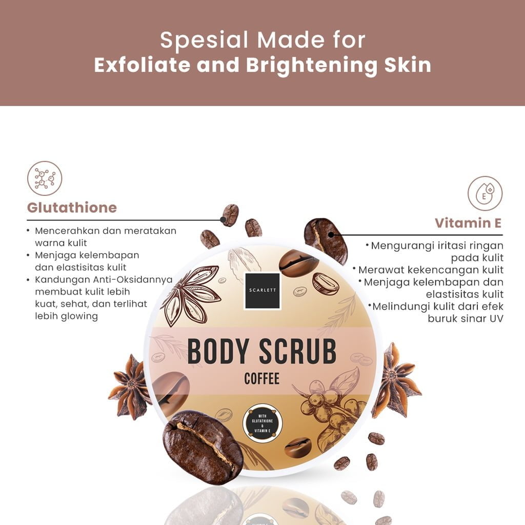 Scarlett Body Scrub Coffee00003 Scarlett Body Scrub Coffee - Gambar 3