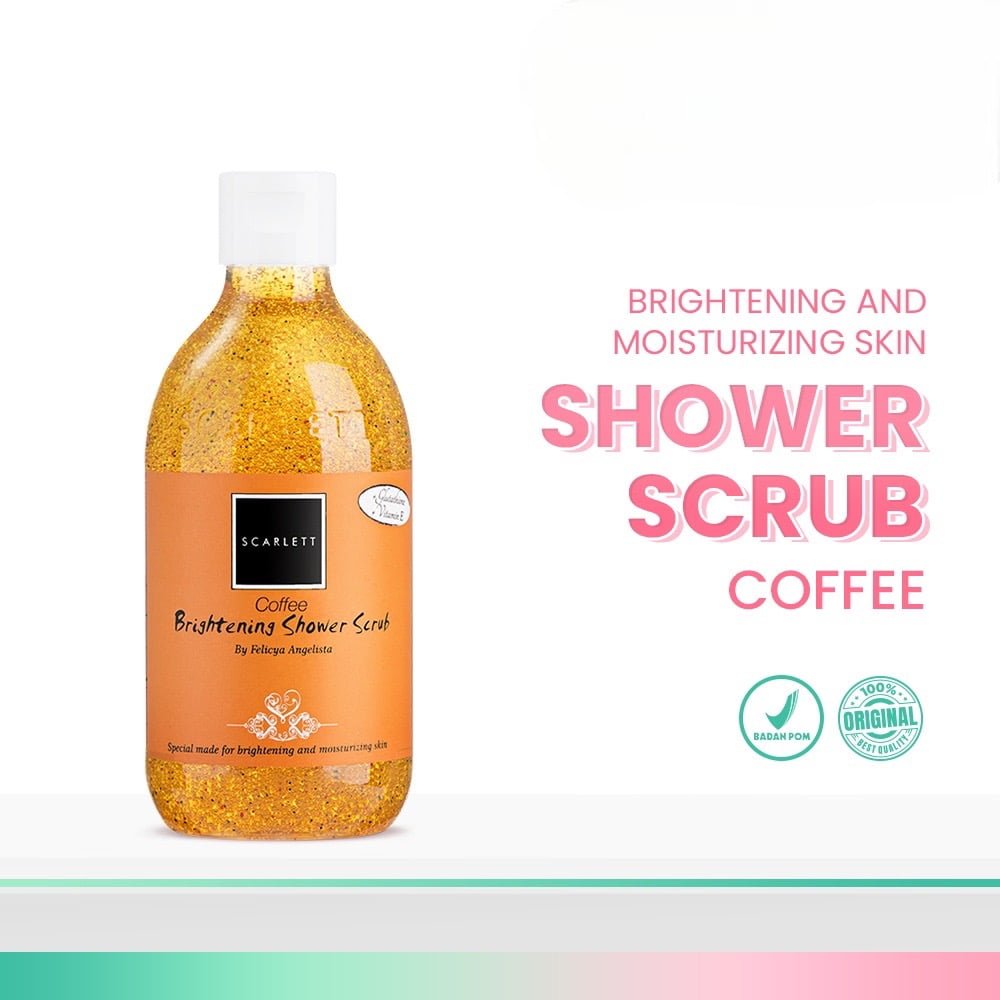 Scarlett Brightening Shower Scrub Coffee00000 Scarlett Brightening Shower Scrub Coffee - Gambar 1