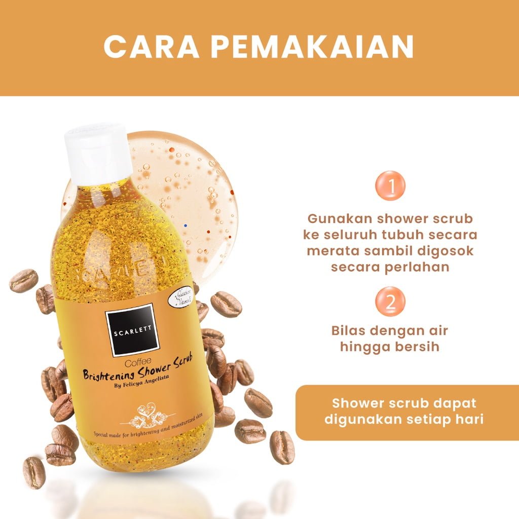Scarlett Brightening Shower Scrub Coffee00002 Scarlett Brightening Shower Scrub Coffee - Gambar 4
