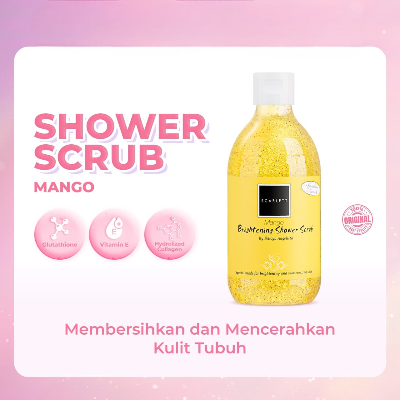 Scarlett Brightening Shower Scrub Mango Scarlett Brightening Shower Scrub Mango - Gambar 1