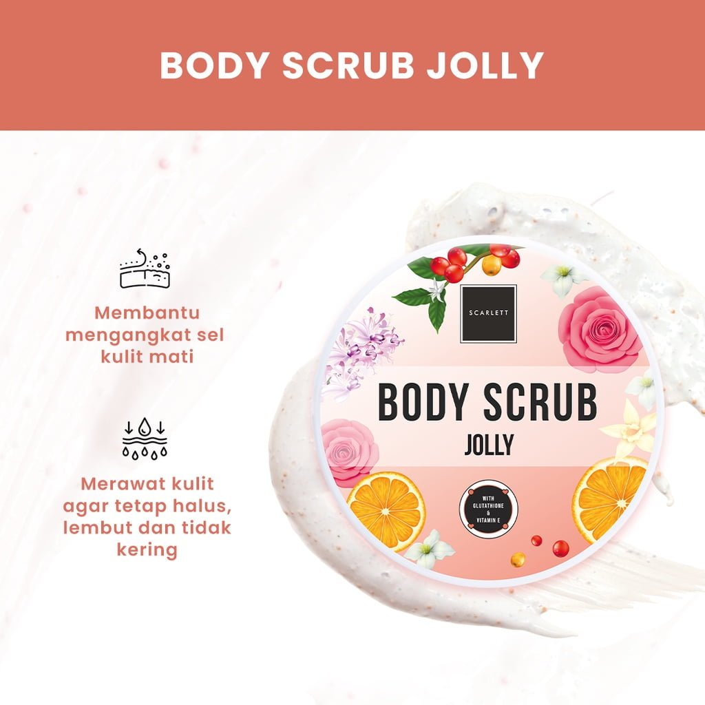 Scarlett Whitening Body Scrub Jolly00002 Scarlett Body Scrub Jolly - Gambar 4