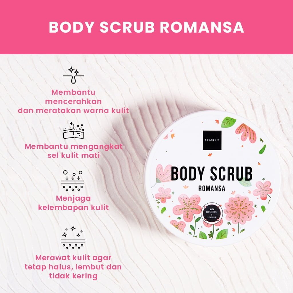 Scarlett Whitening Body Scrub Romansa00002 Scarlett Body Scrub Romansa - Gambar 3