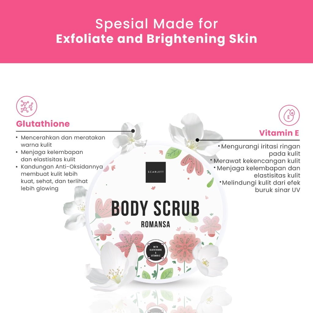 Scarlett Whitening Body Scrub Romansa00003 Scarlett Body Scrub Romansa - Gambar 2