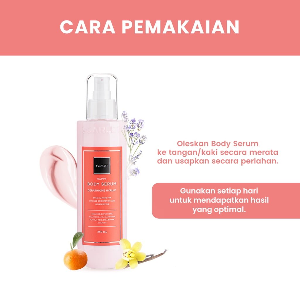 Scarlett Whitening Body Serum Happy00002 Scarlett Body Serum Happy - Gambar 3