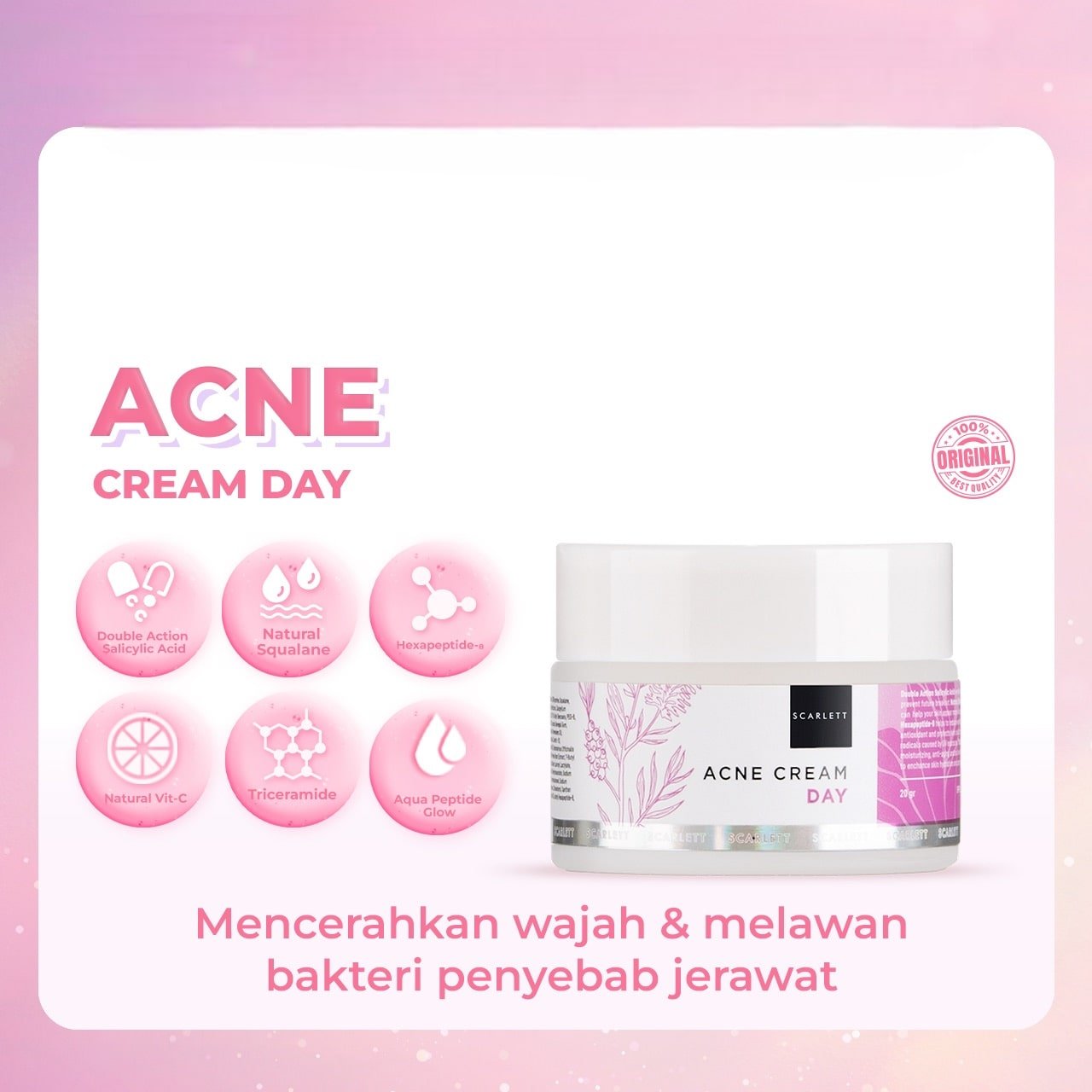 scarlett acne cream day Scarlett Acne Cream Day - Gambar 1