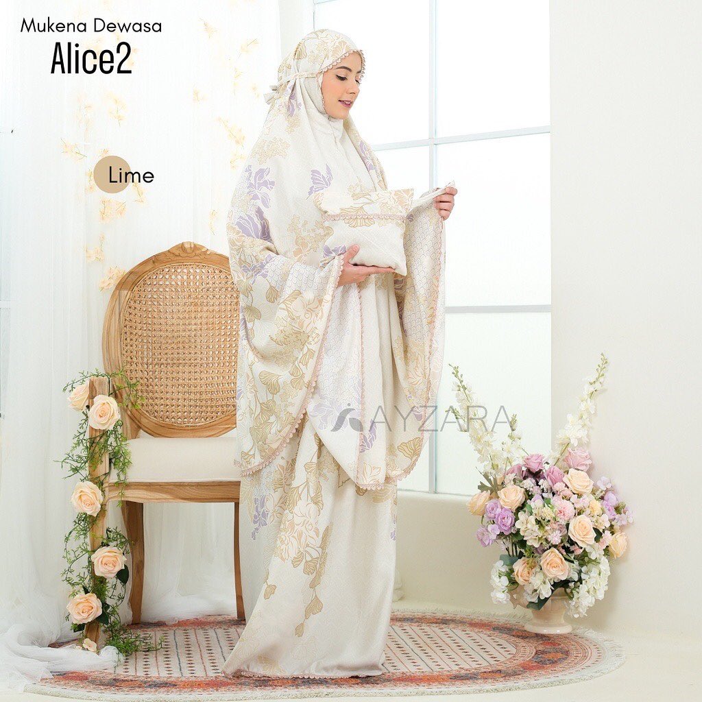 Mukena 2 in 1 Maxmara Alice Lime Mukena 2 in 1 Maxmara Alice - Gambar 2