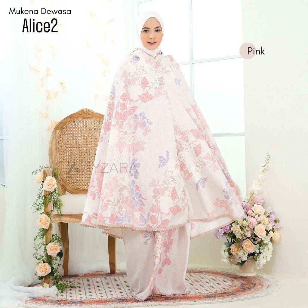 Mukena 2 in 1 Maxmara Alice Pink Mukena 2 in 1 Maxmara Alice - Gambar 4