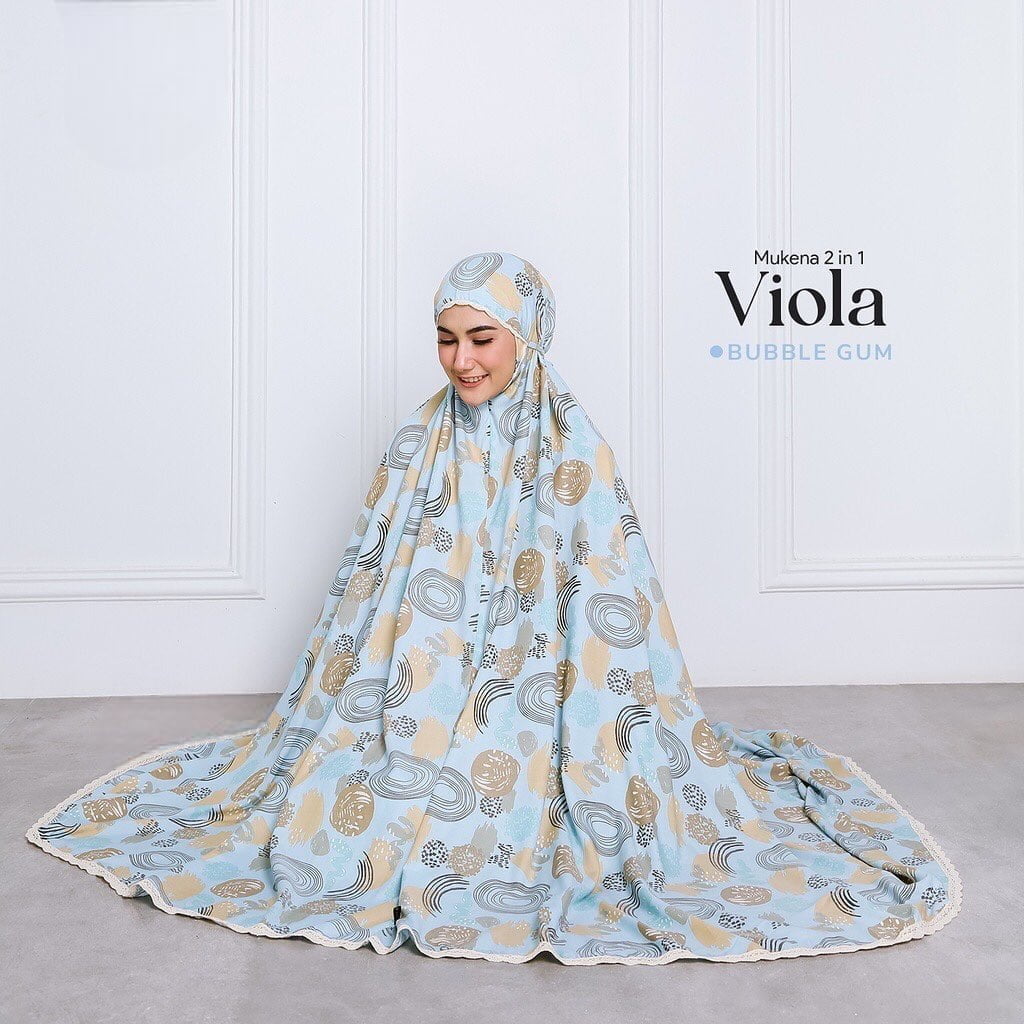 Mukena Jumbo Viola Bubble Gum Mukena Jumbo Viola - Gambar 5