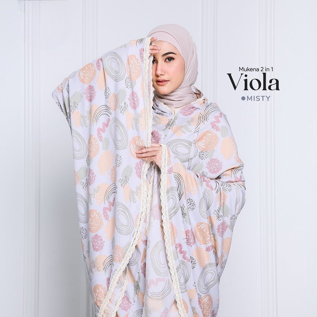 Mukena Jumbo Viola Misty Mukena Jumbo Viola - Gambar 2