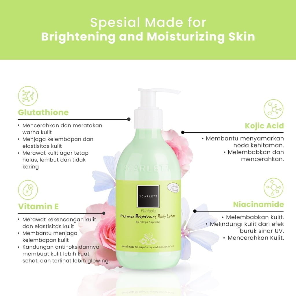 Scarlett Fragrance Brightening Body Lotion Fantasia-1 Scarlett Body Lotion Fantasia - Gambar 4