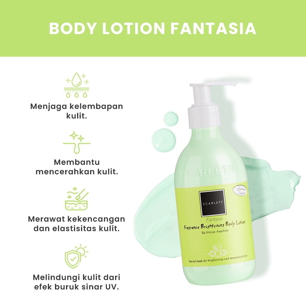 Scarlett Fragrance Brightening Body Lotion Fantasia-3 Scarlett Body Lotion Fantasia - Gambar 2