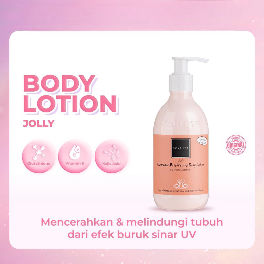 Scarlett Fragrance Brightening Body Lotion Jolly Scarlett Body Lotion Jolly - Gambar 1