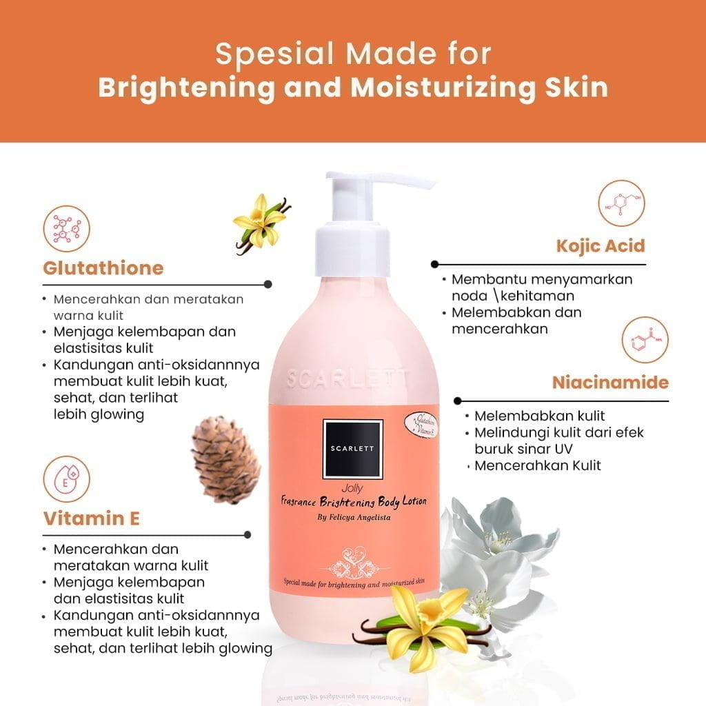 Scarlett Fragrance Brightening Body Lotion Jolly00001 Scarlett Body Lotion Jolly - Gambar 4