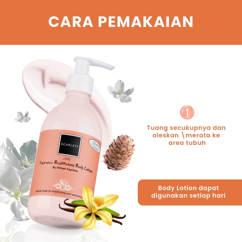 Scarlett Fragrance Brightening Body Lotion Jolly00002 Scarlett Body Lotion Jolly - Gambar 3