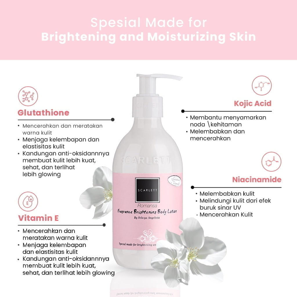 Scarlett Fragrance Brightening Body Lotion Romansa-2-min Scarlett Body Lotion Romansa - Gambar 2