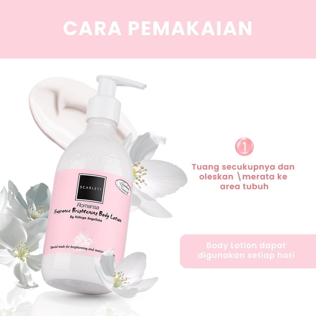 Scarlett Fragrance Brightening Body Lotion Romansa-3-min Scarlett Body Lotion Romansa - Gambar 3