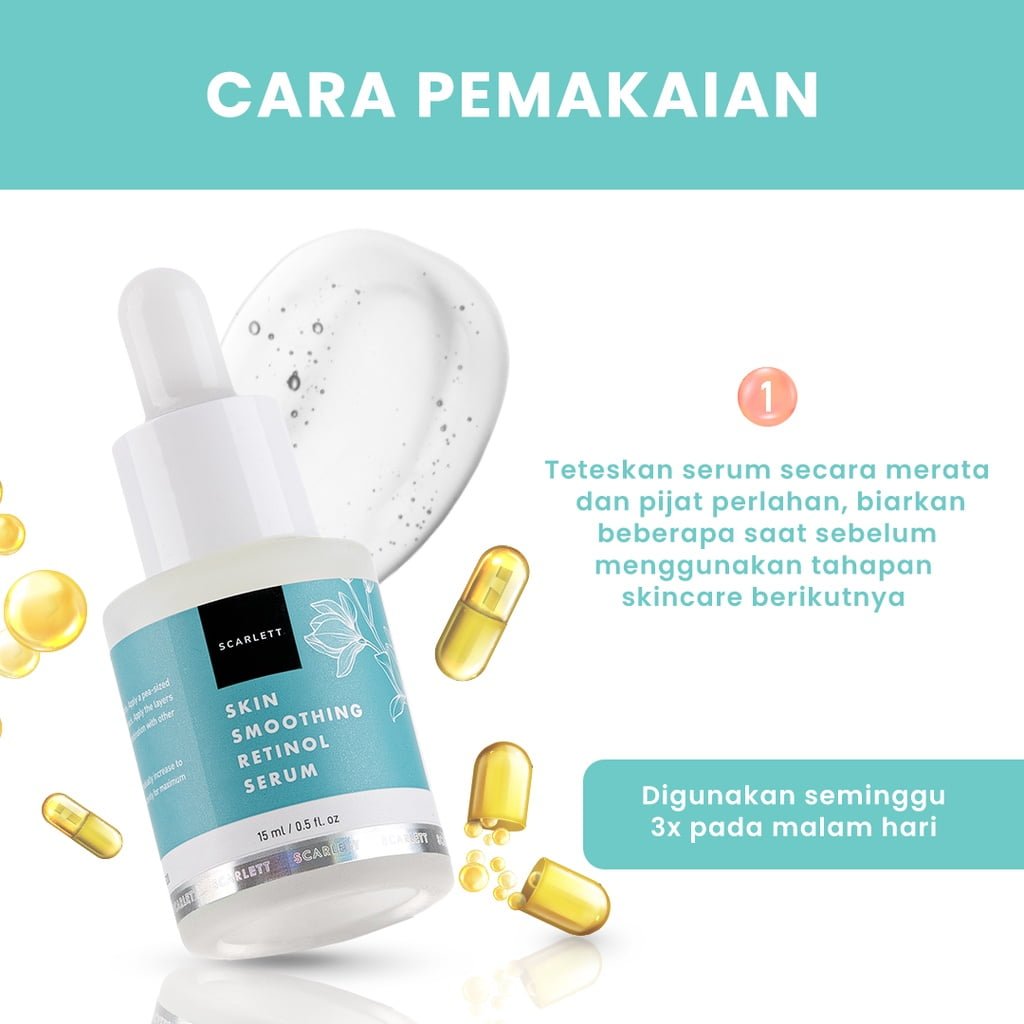Scarlett Whitening Skin Smoothing Retinol Serum00002 Scarlett Skin Smoothing Retinol Serum - Gambar 4