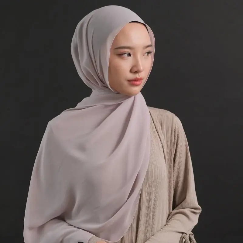 NHS Looks Pashmina Plain New - Clay NHS Looks Pashmina Plain - Gambar 9