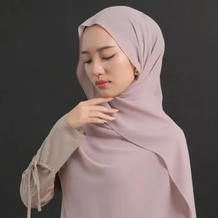 NHS Looks Pashmina Plain - Gambar 4