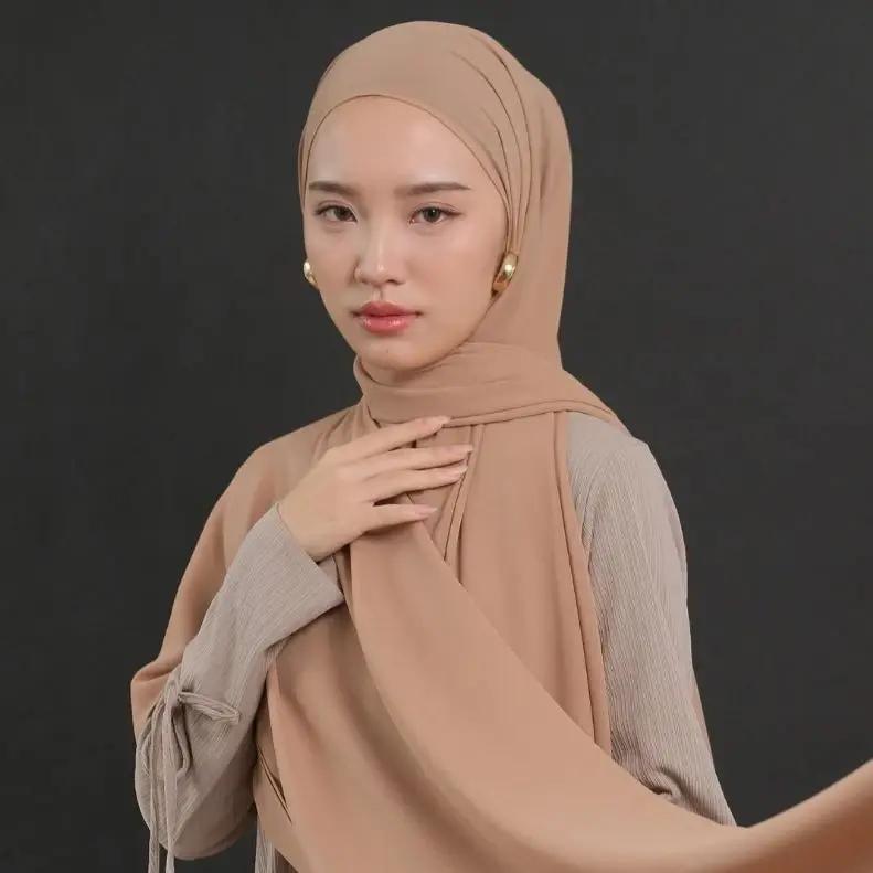 NHS Looks Pashmina Plain New - Milo NHS Looks Pashmina Plain - Gambar 1