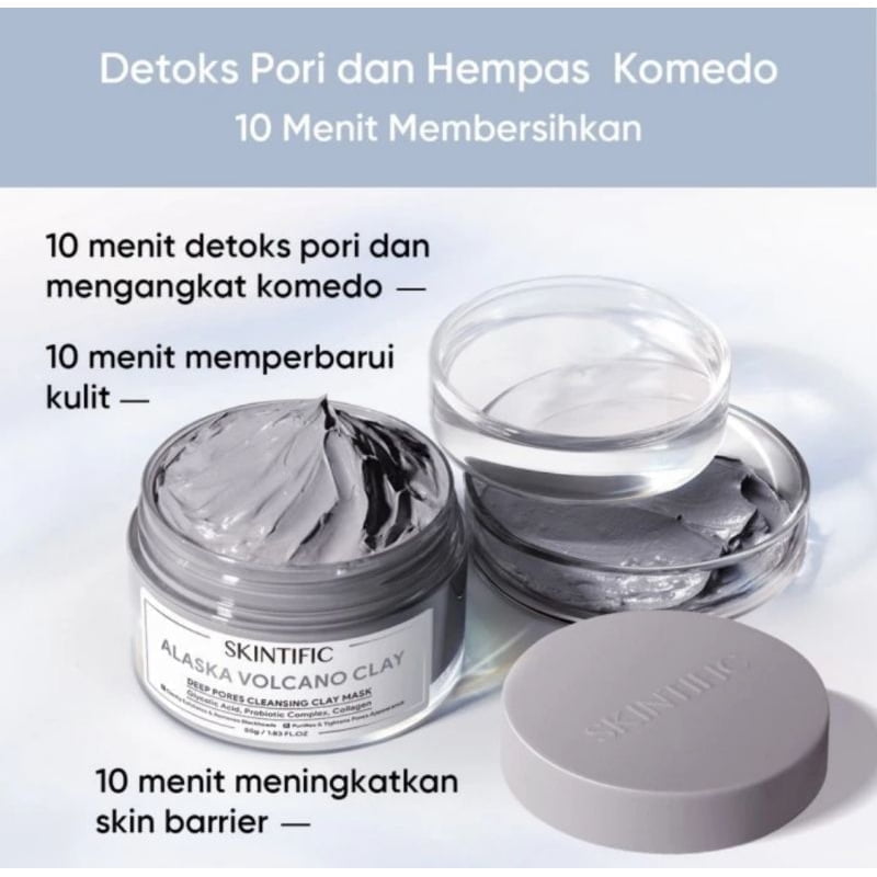 Skintific Alaska Volcano Deep Pores Cleansing Clay Mask-1 Skintific Alaska Volcano Deep Pores Cleansing Clay Mask - Gambar 3