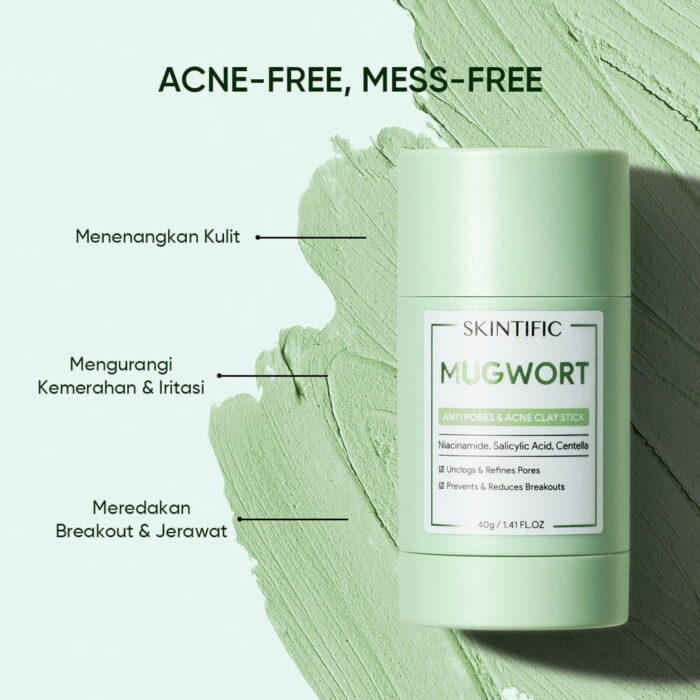 Skintific Mugwort Acne Clay Stick - Gambar 2