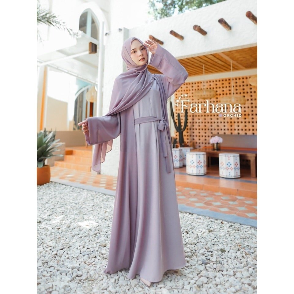 Abaya Farhana Dress Orchid Abaya Farhana Dress - Gambar 3