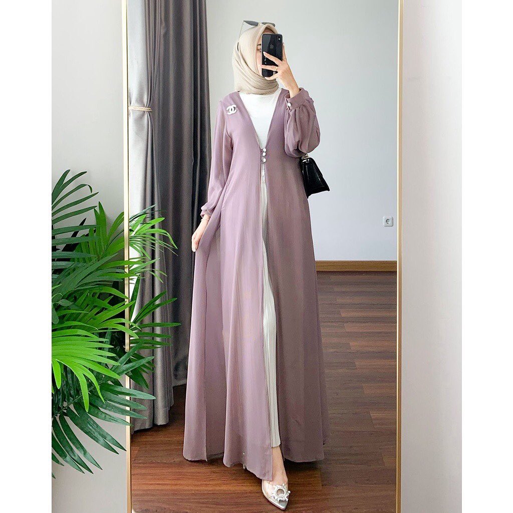 Amelia Outer Gamis Misty Lilac Outer Gamis (No Inner) - Gambar 1