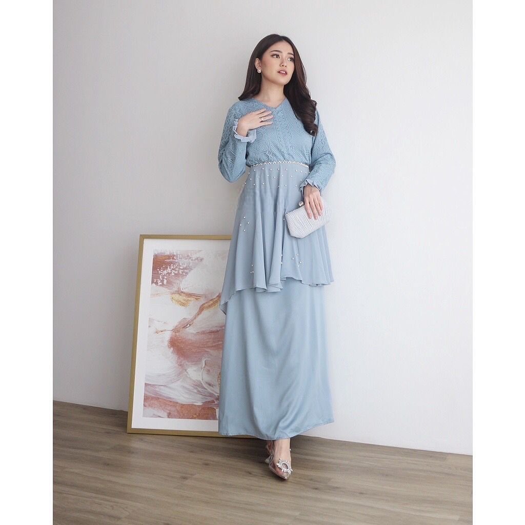 Asvara Dress Alphine Blue Asvara Dress - Gambar 3
