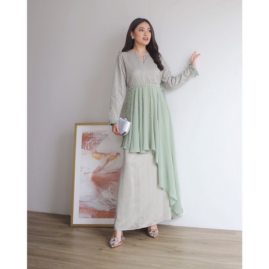 Asvara Dress Mint Green Asvara Dress - Gambar 2