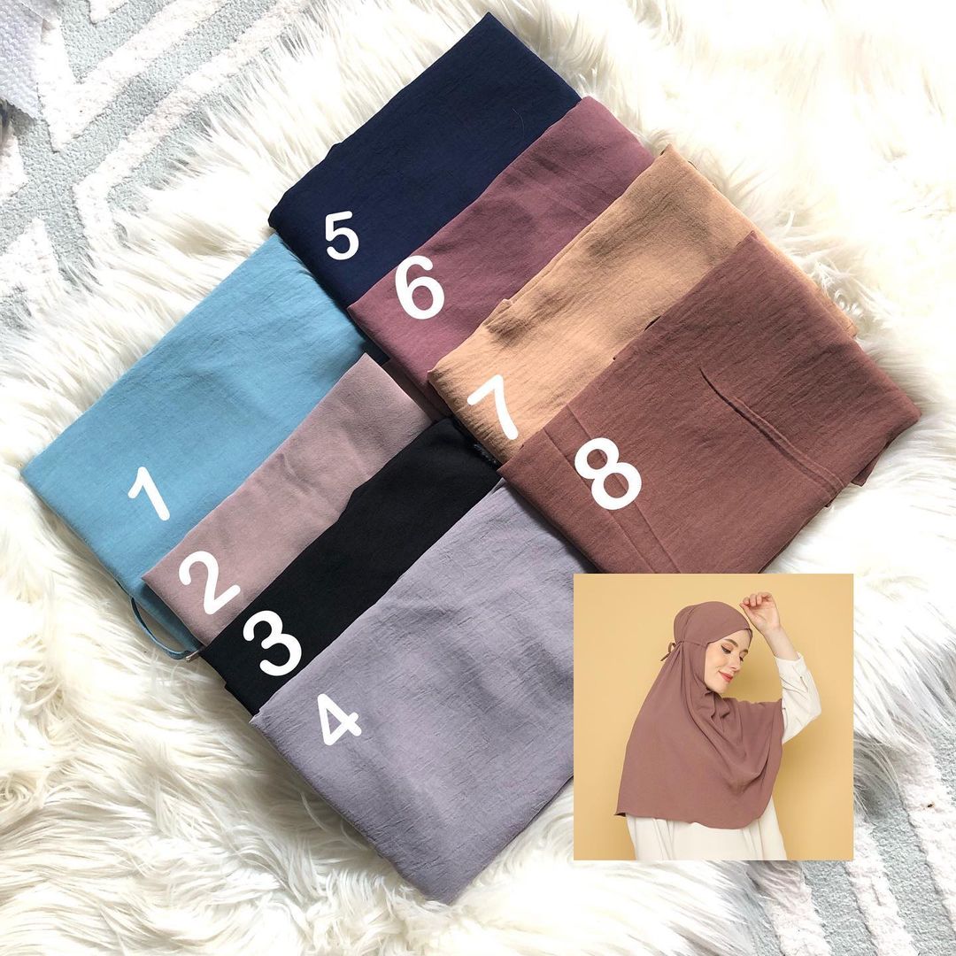 Bergo Cotton Crinkle Airflow Premium 2 Bergo Cotton Crinkle Airflow Premium - Gambar 2