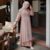 Mat Dress Mosscrepe Zipper Depan - Gambar 2