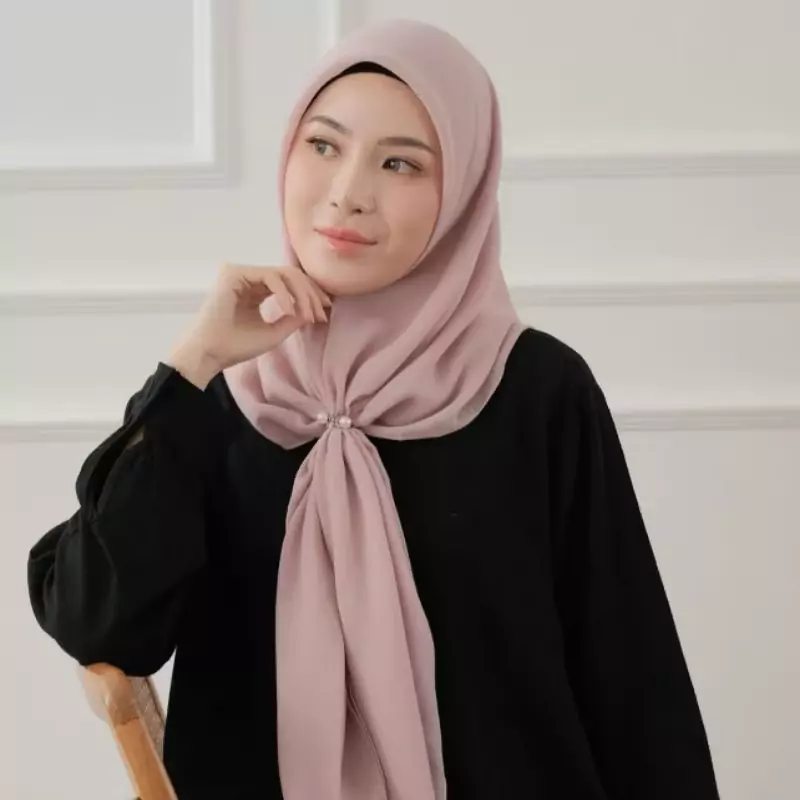 NHS Look Segi Empat Voal Miracle Dustypink NHS Look Segi Empat Voal Miracle - Gambar 22