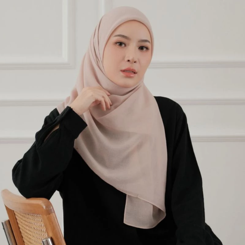 NHS Look Segi Empat Voal Miracle rose NHS Look Segi Empat Voal Miracle - Gambar 5