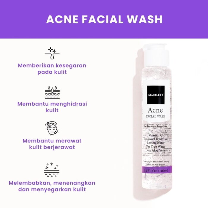 Scarlett Acne Facial Wash - Gambar 2
