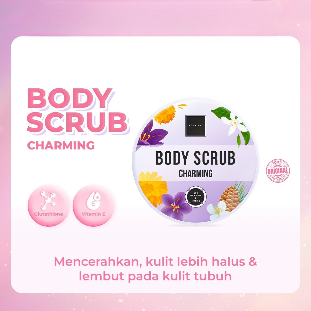Scarlett Body Scrub Charming-2 Scarlett Body Scrub Charming - Gambar 1