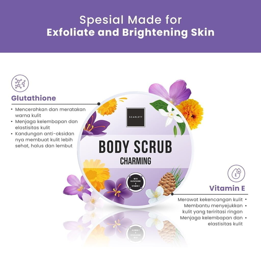 Scarlett Body Scrub Charming-3 Scarlett Body Scrub Charming - Gambar 2