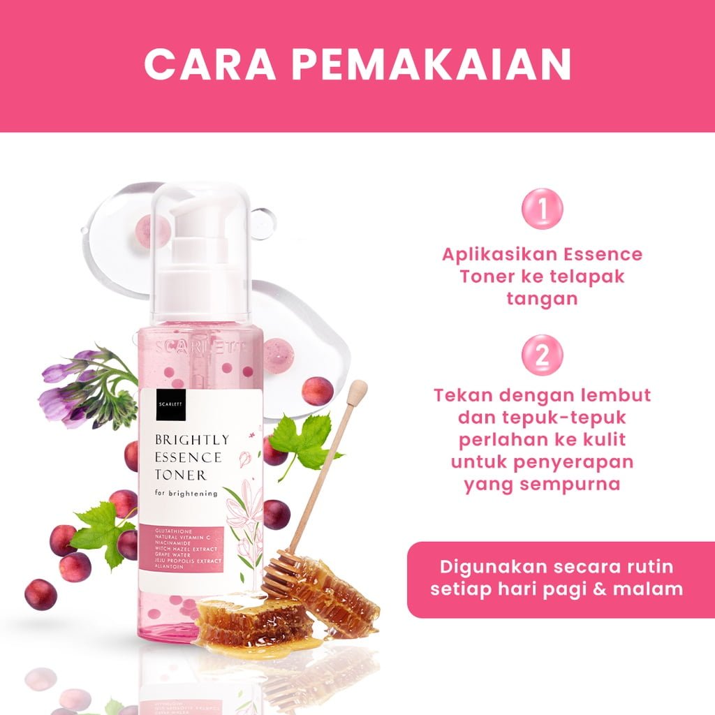 Scarlett Brightly Essence Toner-1 Scarlett Brightly Essence Toner - Gambar 4