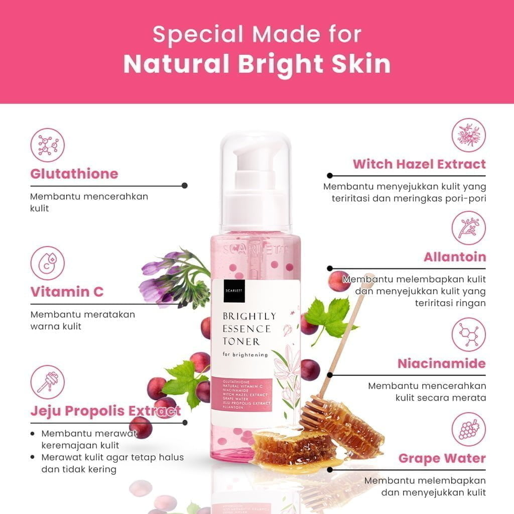 Scarlett Brightly Essence Toner-2 Scarlett Brightly Essence Toner - Gambar 3