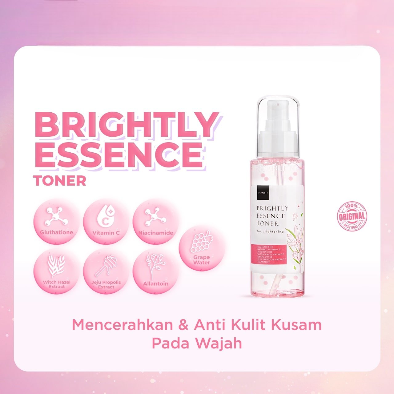 Scarlett Brightly Essence Toner Scarlett Brightly Essence Toner - Gambar 1