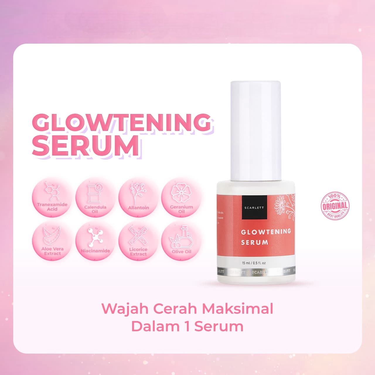 Scarlett Glowtening Serum-1 Scarlett Glowtening Serum - Gambar 1