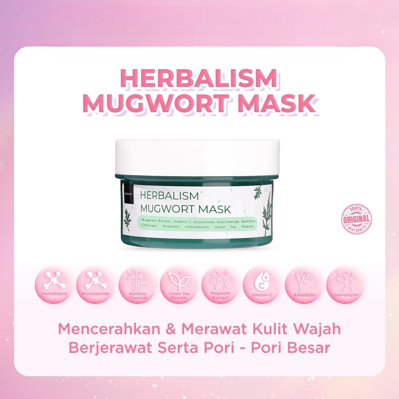 Scarlett Herbalism Mugwort Mask-1 Scarlett Herbalism Mugwort Mask - Gambar 1