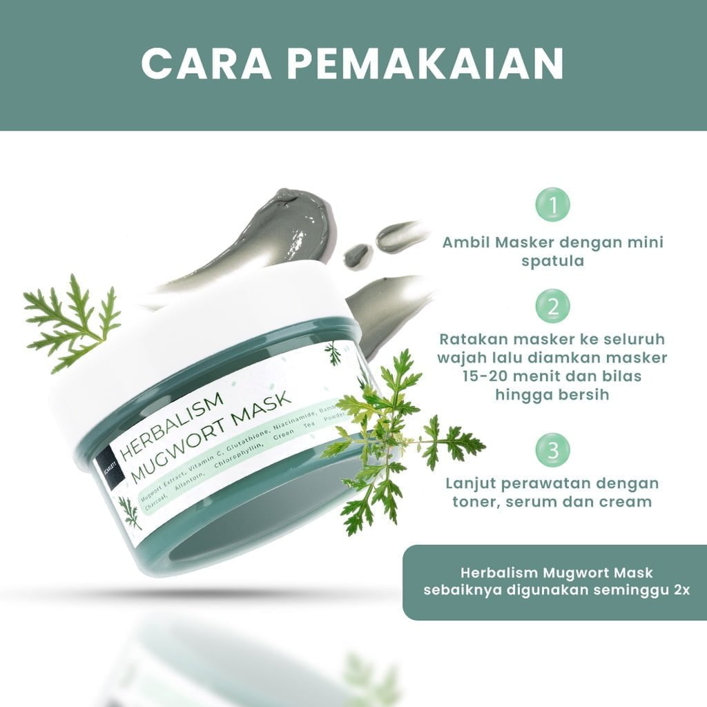 Scarlett Herbalism Mugwort Mask-4 Scarlett Herbalism Mugwort Mask - Gambar 3