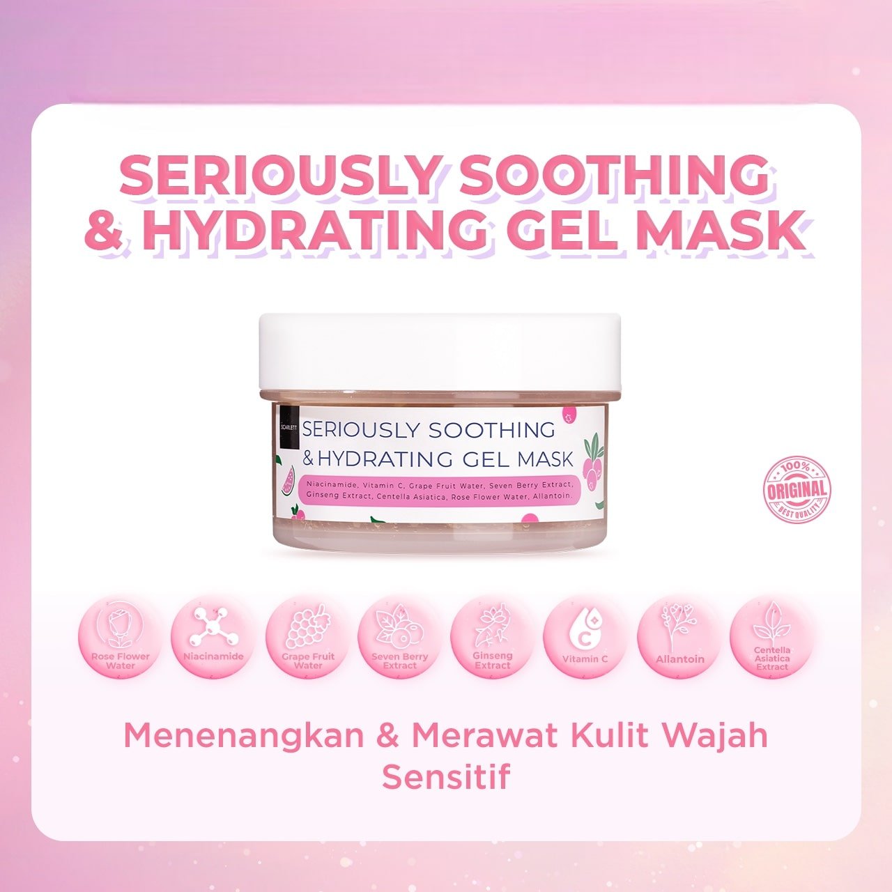 Scarlett Seriously Soothing & Hydrating Gel Mask-1 Scarlett Seriously Soothing & Hydrating Gel Mask - Gambar 1