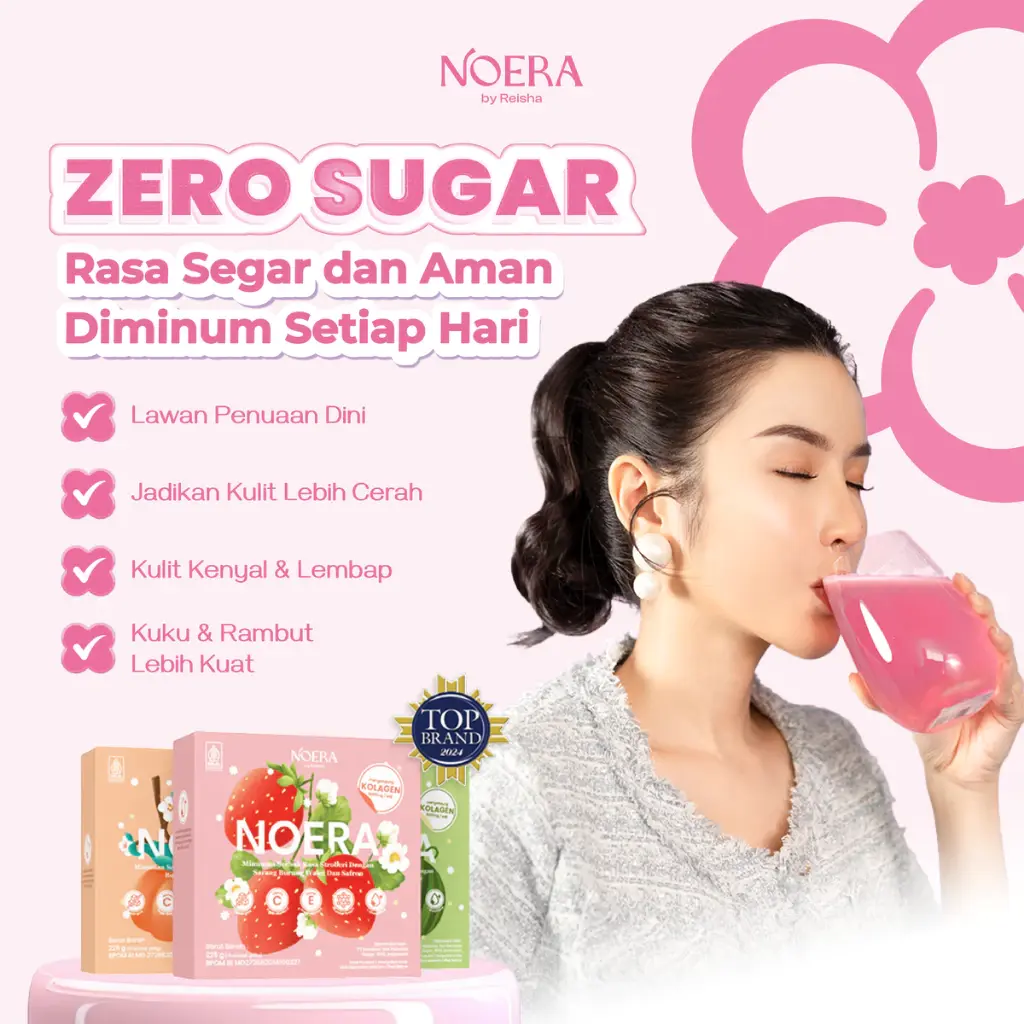 Noera Collagen Drink - Strawberry New1 Noera Collagen Drink - Strawberry - Gambar 3