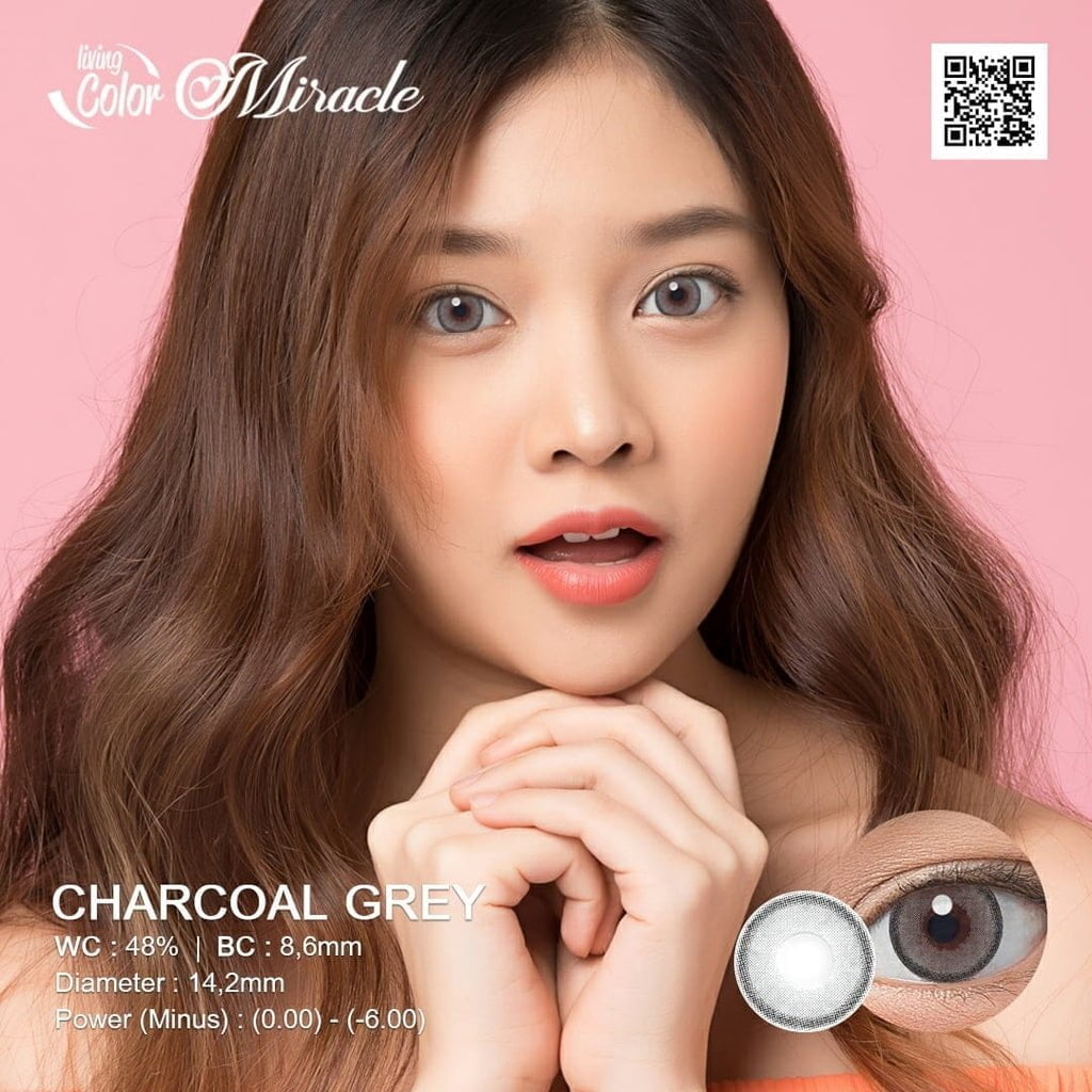Softlens Miracle by Irislab Charcoal Grey Softlens Miracle by Irislab (Normal) - Gambar 6
